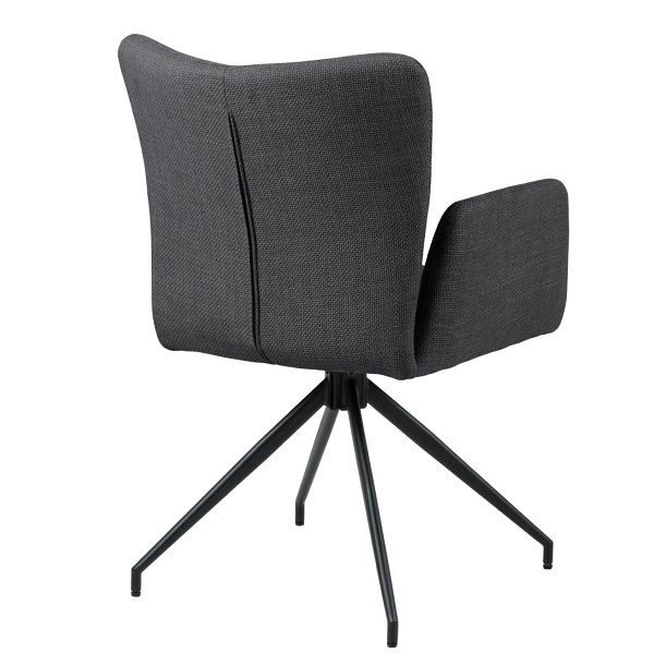 Krzesło Laura z podłokietnikami szary ciemny - ACTONA